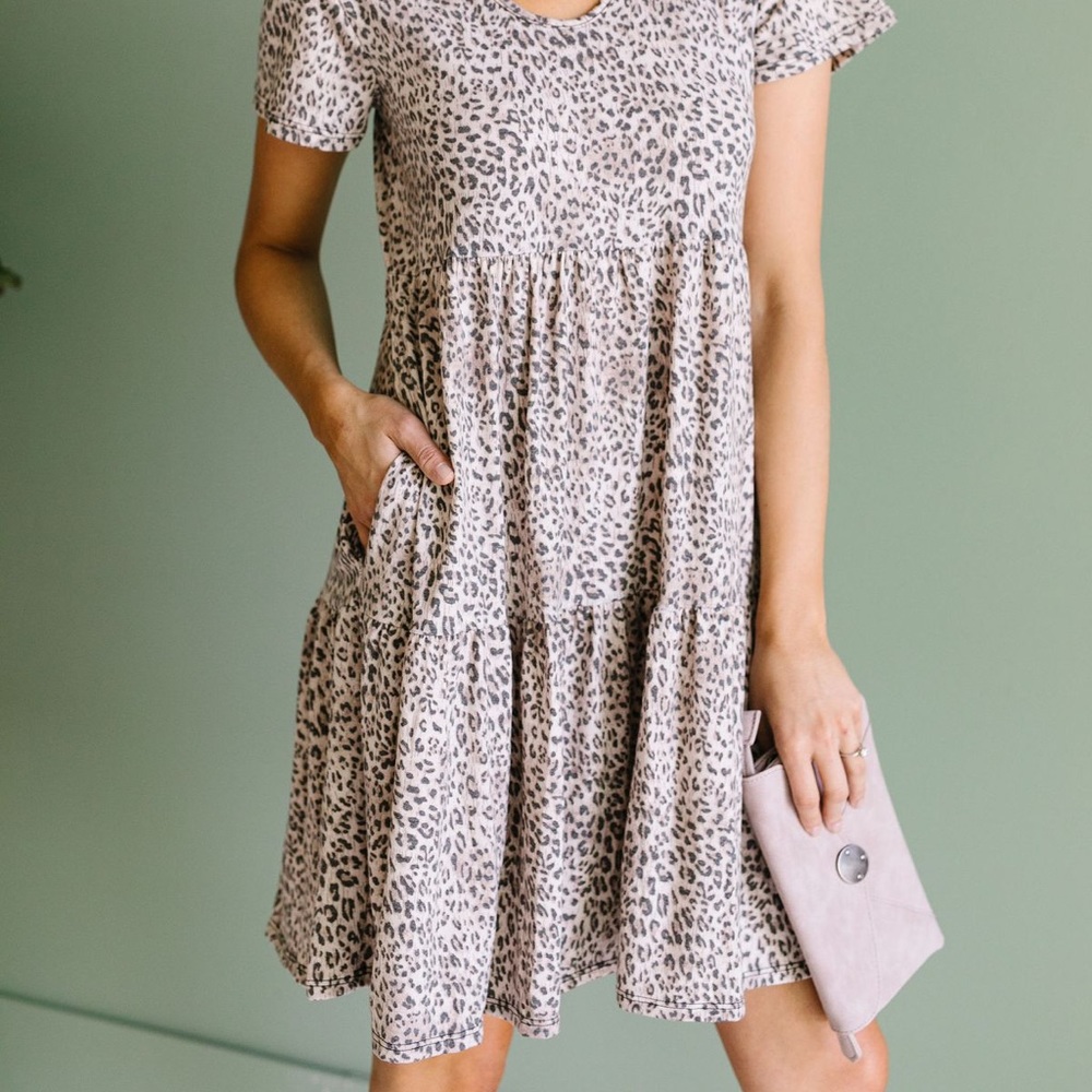 BF SALE❗️Fading Spots Cheetah Print Dress - Picture 5 of 12